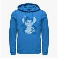 Flash Sale ⌛ Disney Lilo & Stitch Floral Sketch Hoodie 🔥