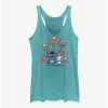 Discount ✨ Disney Lilo & Stitch Chibi Floral 👧 Girls Tank ⭐