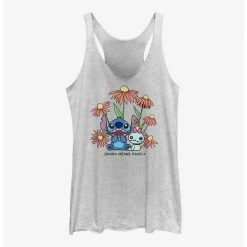 Coupon 🌟 Disney Lilo & Stitch Chibi Floral 👧 Girls Tank 💯