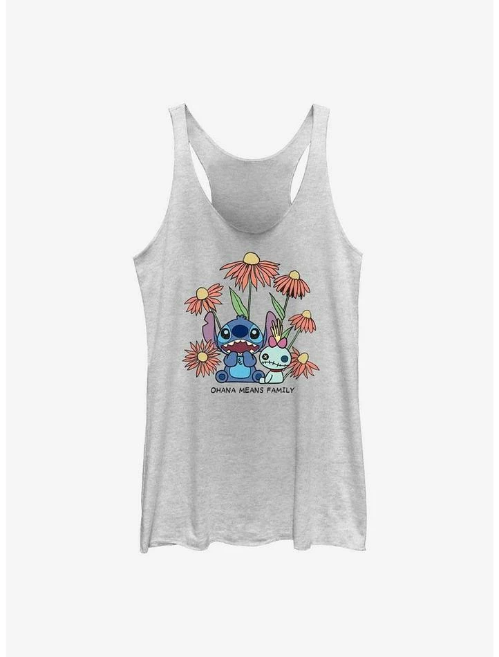 Coupon ๐ Disney Lilo & Stitch Chibi Floral ๐ง Girls Tank ๐ฏ