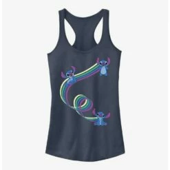 Promo ⭐ Disney Lilo & Stitch Ribbon Stitches 👧 Girls Tank 🔥