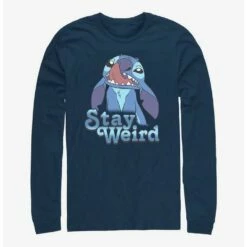 Coupon 🛒 Disney Lilo & Stitch Stay Weird Long-Sleeve T-Shirt 🥰