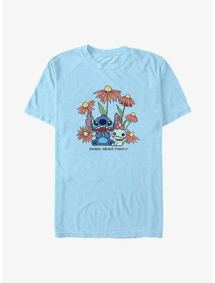 Best deal βοΈ Disney Lilo & Stitch Chibi Floral T-Shirt π₯