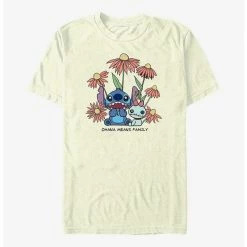 Best Pirce 🌟 Disney Lilo & Stitch Chibi Floral T-Shirt 😉