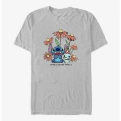 Cheap 🧨 Disney Lilo & Stitch Chibi Floral T-Shirt 🔥