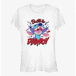 Best deal ❤️ Disney Lilo & Stitch Built To Destroy 👧 Girls T-Shirt ❤️