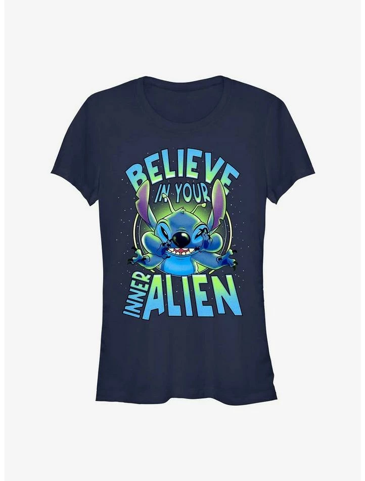 Cheapest 😀 Disney Lilo & Stitch Inner Alien 👧 Girls T-Shirt ❤️