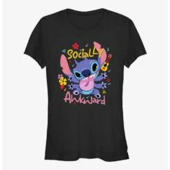 Cheap ⌛ Disney Lilo & Stitch Socially Awkward 👧 Girls T-Shirt 🛒