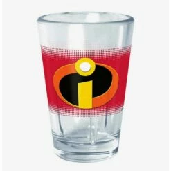 Budget ✨ Disney Pixar The Incredibles Logo Mini Glass 😀