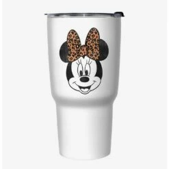 Discount 🤩 Disney Mickey Mouse Minnie Leopard Bow Travel Mug 🛒