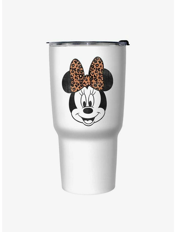 Discount 🤩 Disney Mickey Mouse Minnie Leopard Bow Travel Mug 🛒