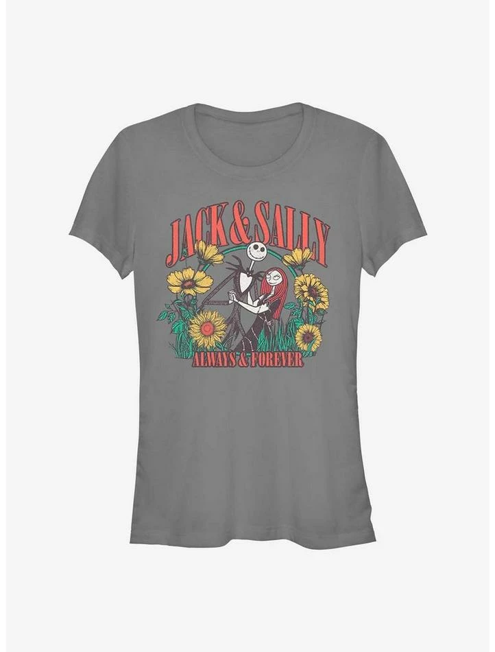 Discount 😀 Disney The Nightmare Before 🔔 Christmas Jack and Sally 👧 Girls T-Shirt ❤️