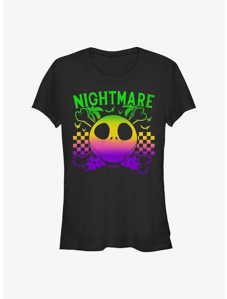 Best Pirce 😀 Disney The Nightmare Before 🎄 Christmas Nightmare Sunset 👧 Girls T-Shirt 🔔