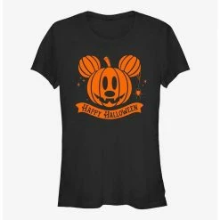 Promo 😉 Disney Mickey Mouse Pumpkin Head 👧 Girls T-Shirt 🎁