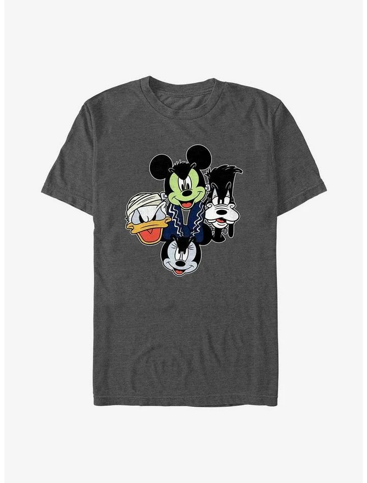 Promo 🔔 Disney Mickey Mouse 💀 Halloween Heads T-Shirt ✔️