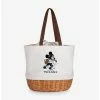 Promo ⭐ Disney Mickey Mouse NFL Houston Texans Canvas Willow Basket Tote ✨