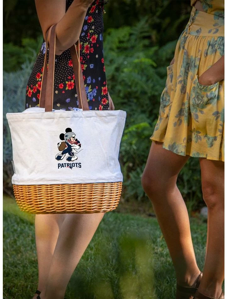 Best deal ๐ Disney Mickey Mouse NFL New England Patriots Canvas Willow Basket Tote ๐ฅฐ - Image 4