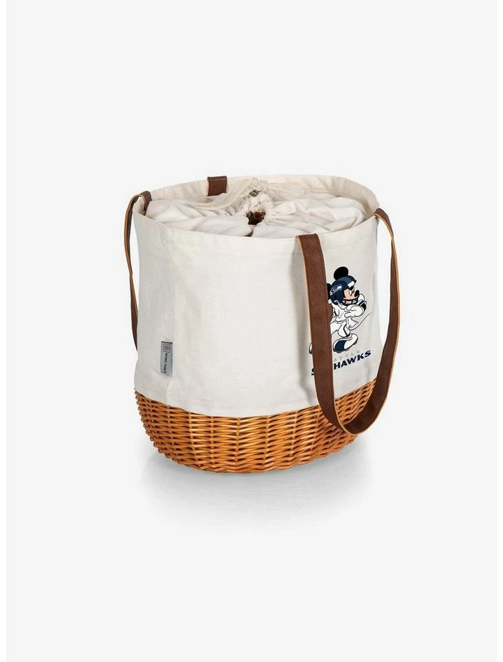 Promo ✨ Disney Mickey Mouse NFL Seattle Seahawks Canvas Willow Basket Tote 🌟 - Image 2