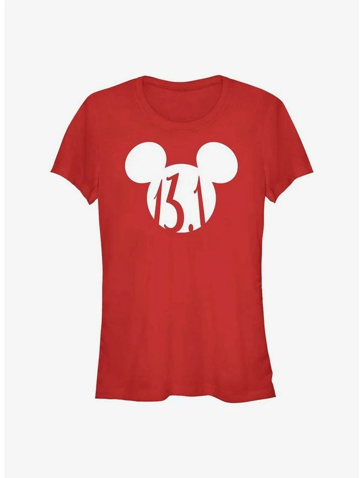 Flash Sale 🛒 Disney Mickey Mouse 13.1 Half Marathon Ears 👧 Girls T-Shirt 😍