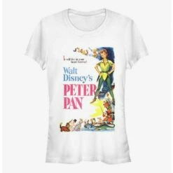 Outlet ⭐ Disney Peter Pan Vintage Poster 👧 Girls T-Shirt 🔔