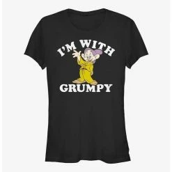 Best Sale 👏 Disney Snow White and the Seven Dwarfs I'm With Grumpy 👧 Girls T-Shirt 🔔