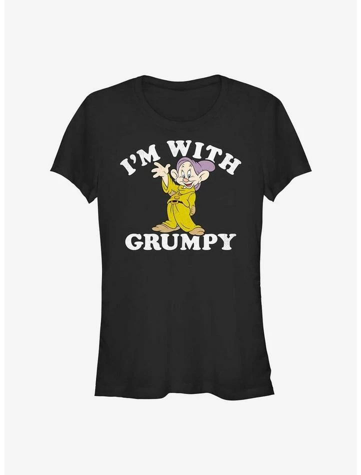 Best Sale 👏 Disney Snow White and the Seven Dwarfs I'm With Grumpy 👧 Girls T-Shirt 🔔