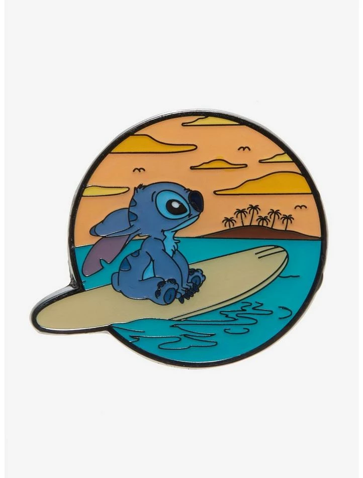 Cheap ✔️ Loungefly Disney Lilo & Stitch 🏄 Surfing Enamel Pin 🌟