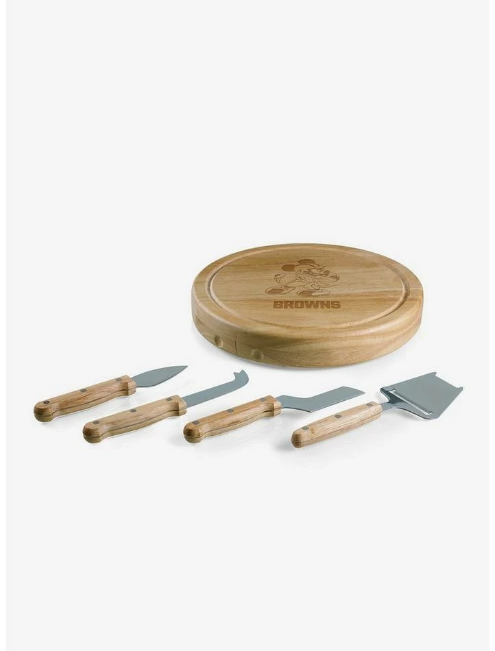 Cheap 🤩 Disney Mickey Mouse NFL CLE Browns Circo Cheese Cutting Board & Tools Set ✔️ - Image 2