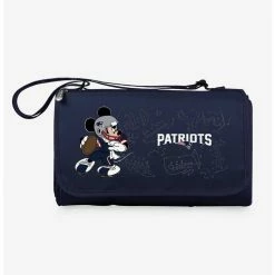 New 🔔 Disney Mickey Mouse NFL NE Patriots Outdoor Picnic Blanket ⭐