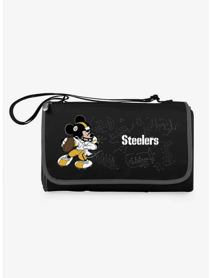 Best Pirce ✨ Disney Mickey Mouse NFL Pit Steelers Outdoor Picnic Blanket 😉