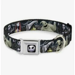 Coupon 🤩 Disney Nightmare Before 🔔 Christmas Character Group Cemetery Seatbelt Buckle 🦮 Dog Collar 👏