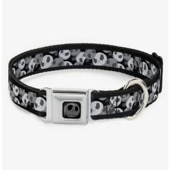 Coupon 🤩 Nightmare Before 🎄 Christmas Jack Expression Stack Seatbelt Buckle 🐕 Dog Collar 🥰
