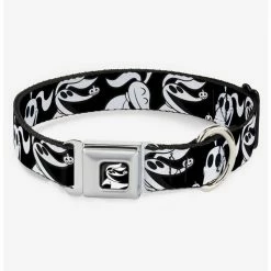 Cheap ✨ Disney Nightmare Before 🎄 Christmas Zero Expressions Seatbelt Buckle 🦮 Dog Collar 🧨