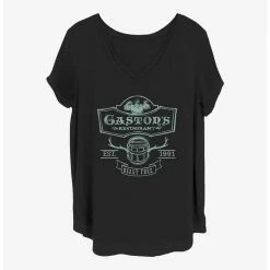 Cheap 👏 Disney Beauty and the Beast Gaston's Restaurant 👧 Girls T-Shirt Plus Size ⭐