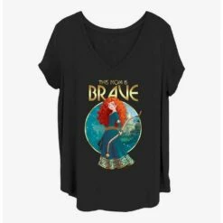 Discount 😉 Disney Pixar Brave This Mom Is Brave 👧 Girls T-Shirt Plus Size 🌟