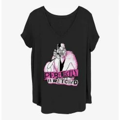 Coupon 🥰 Disney Cruella Perfectly Wretched 👧 Girls T-Shirt Plus Size 💯