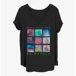 Best Pirce ✔️ Disney Princesses Fairytale Castles 👧 Girls T-Shirt Plus Size 😀