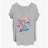 New 🔔 Disney The Little Mermaid Actual Mermaid 👧 Girls T-Shirt Plus Size 🔥