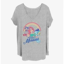 New 🔔 Disney The Little Mermaid Actual Mermaid 👧 Girls T-Shirt Plus Size 🔥