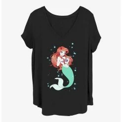 Promo ✨ Disney The Little Mermaid Anime Ariel 👧 Girls T-Shirt Plus Size 🧨