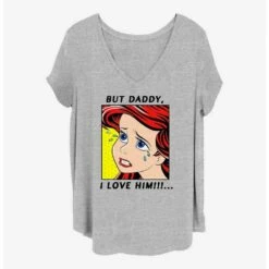 Outlet 💯 Disney The Little Mermaid Crybaby Ariel 👧 Girls T-Shirt Plus Size ✔️