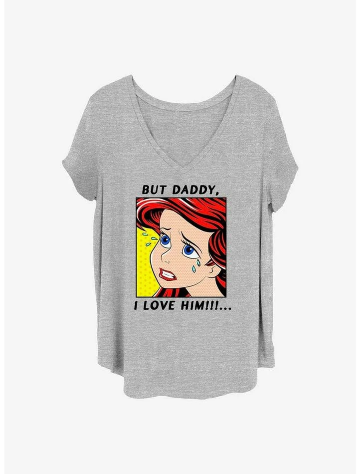 Outlet ๐ฏ Disney The Little Mermaid Crybaby Ariel ๐ง Girls T-Shirt Plus Size โ๏ธ