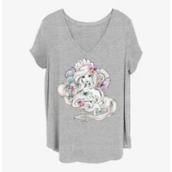 Outlet 🛒 Disney The Little Mermaid Sea Shells 👧 Girls T-Shirt Plus Size 🎉