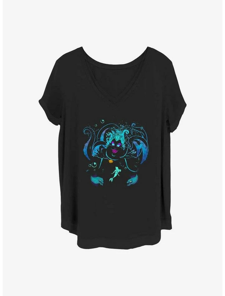 Best Pirce 🔔 Disney The Little Mermaid Ursula Under The Sea 👧 Girls T-Shirt Plus Size 💯