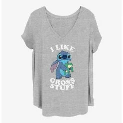 Coupon 🔥 Disney Lilo & Stitch I Like Gross Stuff 👧 Girls T-Shirt Plus Size 🥰