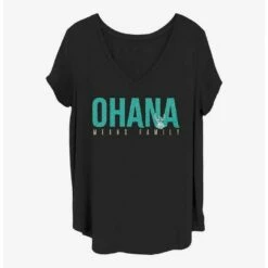 Outlet 🎉 Disney Lilo & Stitch Ohana Means Family 👧 Girls T-Shirt Plus Size 🛒