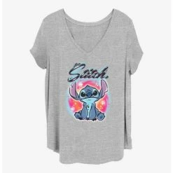 Buy 🌟 Disney Lilo & Stitch Airbrush Stitch 👧 Girls T-Shirt Plus Size ✔️