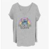 Outlet ✔️ Disney Lilo & Stitch Follow Your Rainbow 👧 Girls T-Shirt Plus Size 🔔