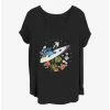 Deals 🎁 Disney Lilo & Stitch Surfer Dude 👧 Girls T-Shirt Plus Size 😀