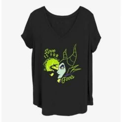 Hot Sale 😍 Disney Maleficent Fools Love 👧 Girls T-Shirt Plus Size 😀